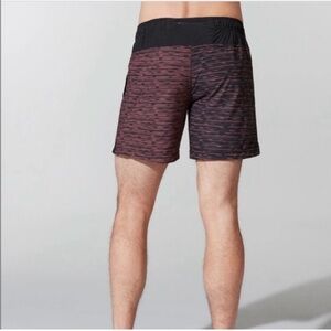 Vuori Rush Shorts Maroon Black